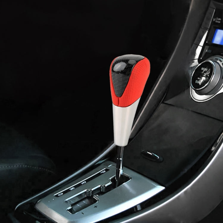 Universal High Carbon Fiber Texture Leather Hole Pattern Car Gear Shift Knob Modified Shifter Lever Knob, CMS3610A, CMS3610B, CMS3610C, CMS3610D - HoMEdemic™ 