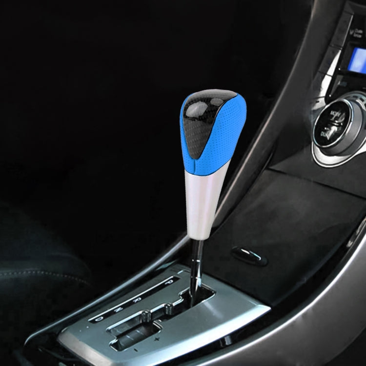Universal High Carbon Fiber Texture Leather Hole Pattern Car Gear Shift Knob Modified Shifter Lever Knob, CMS3610A, CMS3610B, CMS3610C, CMS3610D - HoMEdemic™ 