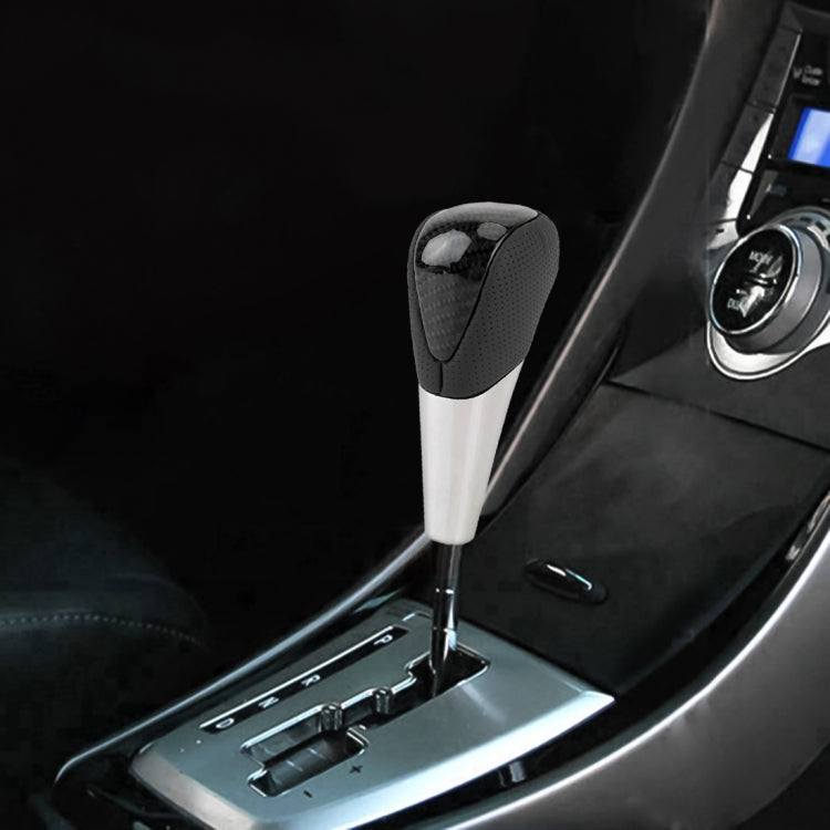 Universal High Carbon Fiber Texture Leather Hole Pattern Car Gear Shift Knob Modified Shifter Lever Knob, CMS3610A, CMS3610B, CMS3610C, CMS3610D - HoMEdemic™ 
