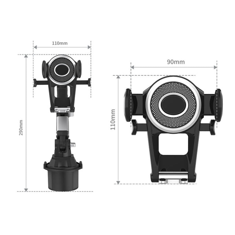 Universal Long Tube 3 Joints Adjustable Car Water Cup Position Cell Phone Holder(S0666A Silver) - HoMEdemic™ 