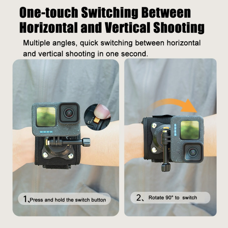 Universal Magnetic Quick-release Wrist Strap Mount for Sports Cameras, Spec: With Phone Clip - HoMEdemic™ 