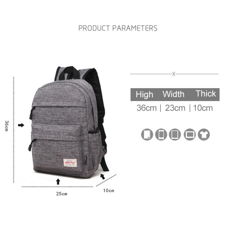Universal Multi-Function Canvas Cloth Laptop Computer Shoulders Backpack Students Bag for 13-15 inch, Size: 36x25x10cm - HoMEdemic™ 