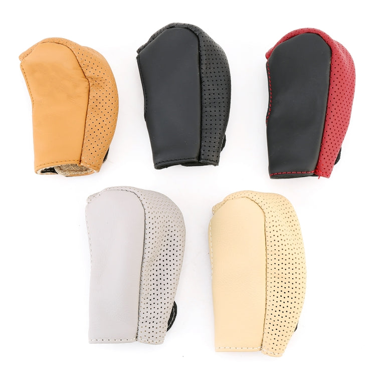 Universal Nonslip Breathable Genuine Leather Car Gear Shift Knob Cover - HoMEdemic™ 