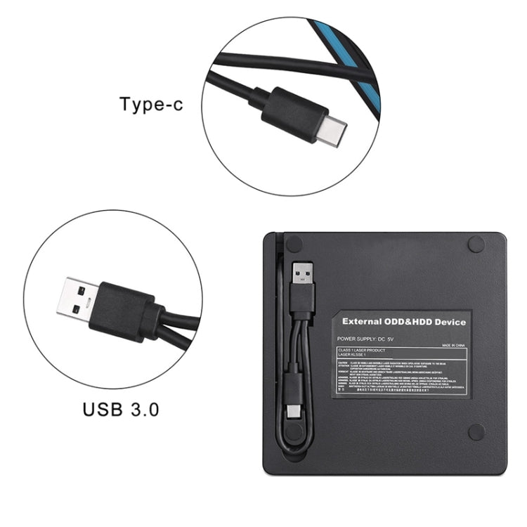 Universal Optical Drive Type-C USB 3.0 External DVD/CD/VCD Burner RW SVCD Drive Player, Universal Optical Drive - HoMEdemic™ 