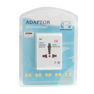 Universal US / EU / AU / UK Travel AC Power Adaptor Plug with USB Charger Socket, With USB Port - HoMEdemic™ 