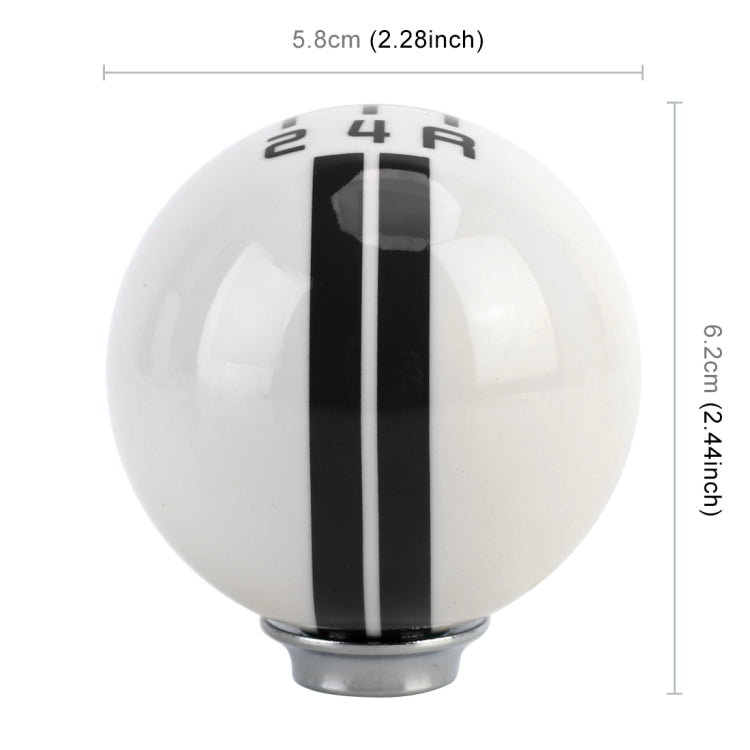 Universal Vehicle Ball Shape Modified Resin Shifter Manual 5-Speed Gear Shift Knob - HoMEdemic™ 