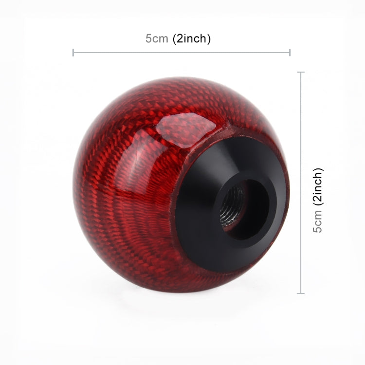 Universal Vehicle Car Shifter Cover Manual Automatic Carbon Fiber Ball Gear Shift Knob, Ball Gear Shift Knob, Black, Silver - HoMEdemic™ 