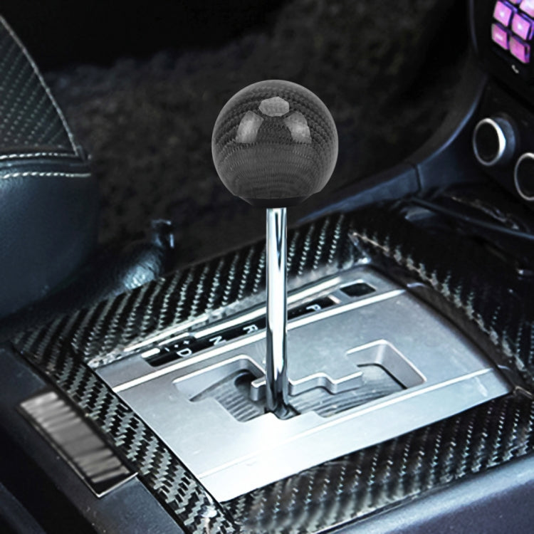 Universal Vehicle Car Shifter Cover Manual Automatic Carbon Fiber Ball Gear Shift Knob, Ball Gear Shift Knob, Black, Silver - HoMEdemic™ 