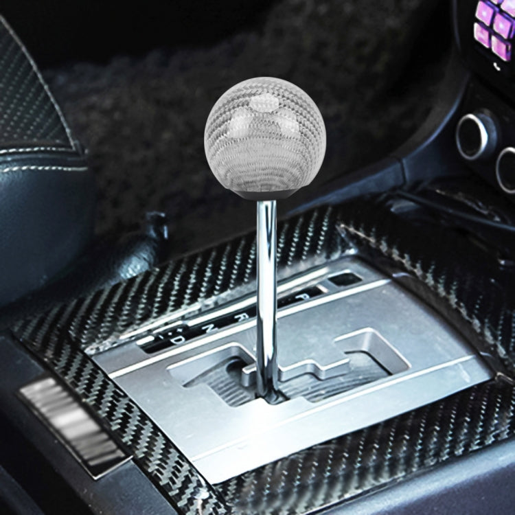 Universal Vehicle Car Shifter Cover Manual Automatic Carbon Fiber Ball Gear Shift Knob, Ball Gear Shift Knob, Black, Silver - HoMEdemic™ 