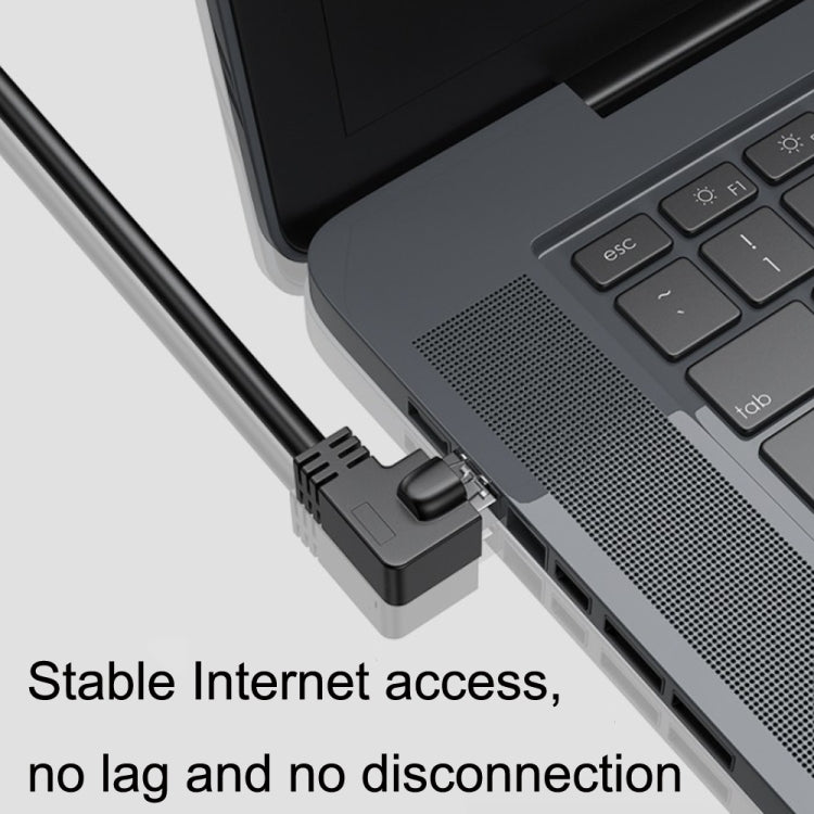 Up Bend 0.5m Cat 8 10G Transmission RJ45 Male To Female Computer Network Cable Extension Cable(Black) - HoMEdemic™ 