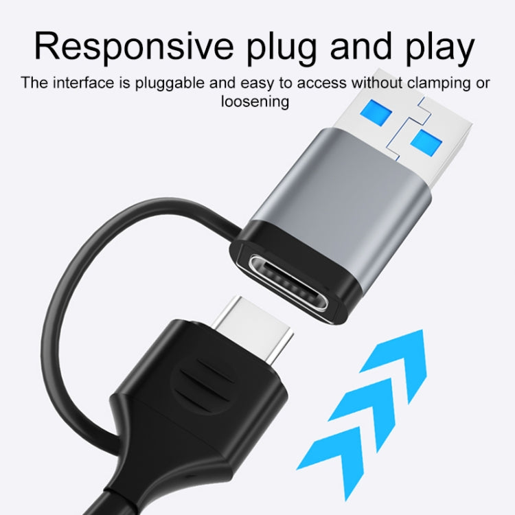 V253B 5 in 1 USB + USB-C/Type-C to USB Multifunctional Docking Station HUB Adapter, V253B - HoMEdemic™ 