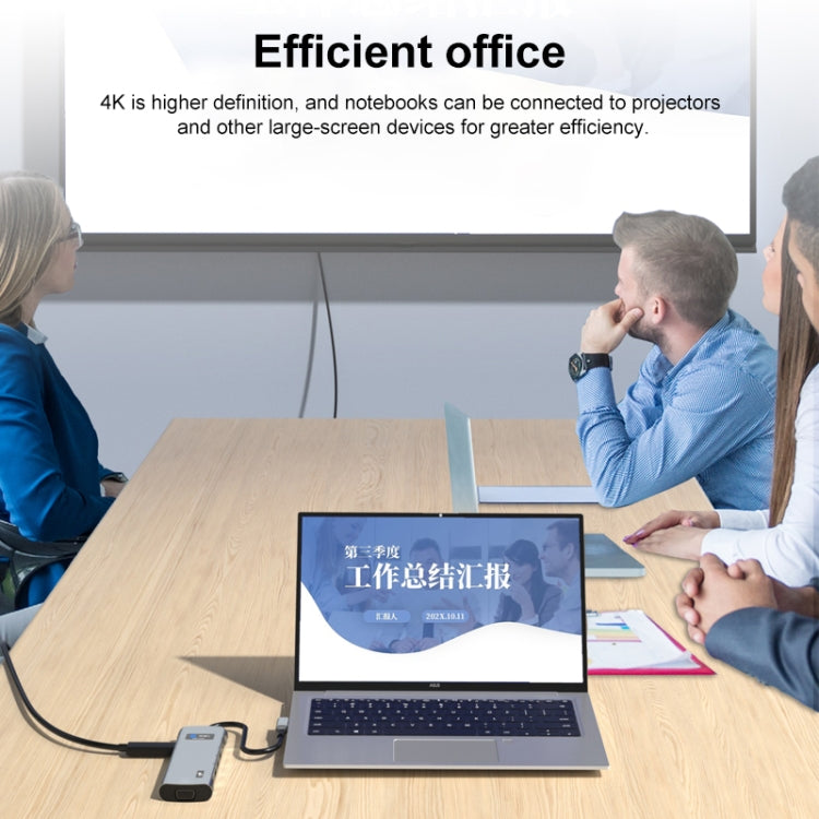 V261A 12 in 1 Elbow USB-C/Type-C to USB Digital Display Docking Station HUB Adapter - HoMEdemic™ 