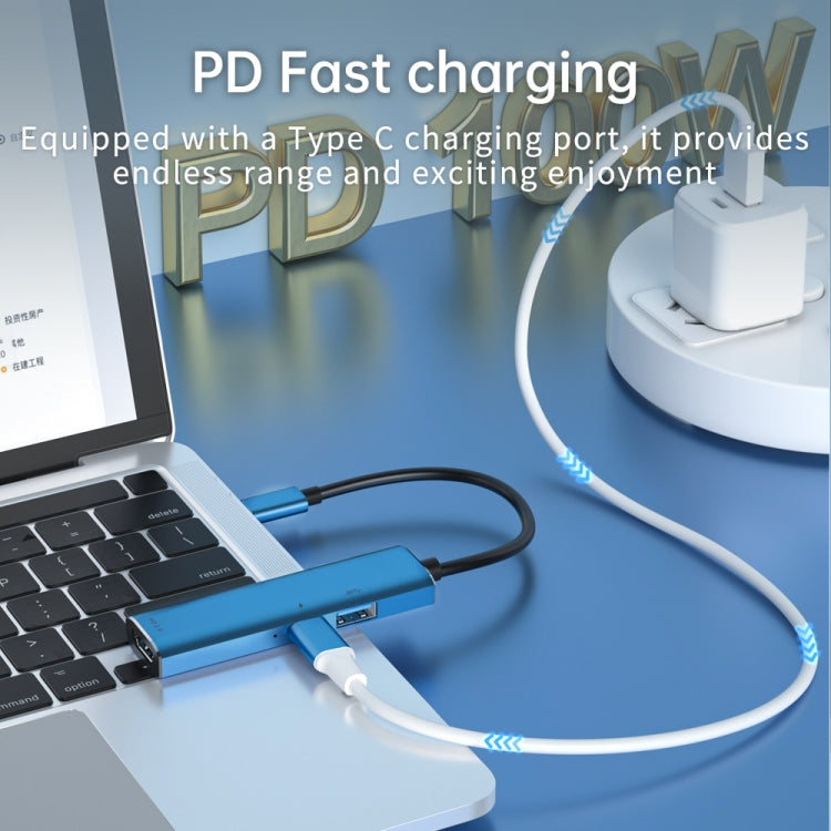 V264 3 in 1 USB-C / Type-C to USB3.0 + PD3.0 + HD2.0 3-Ports Multi Splitter Adapter OTG HUB - HoMEdemic™ 
