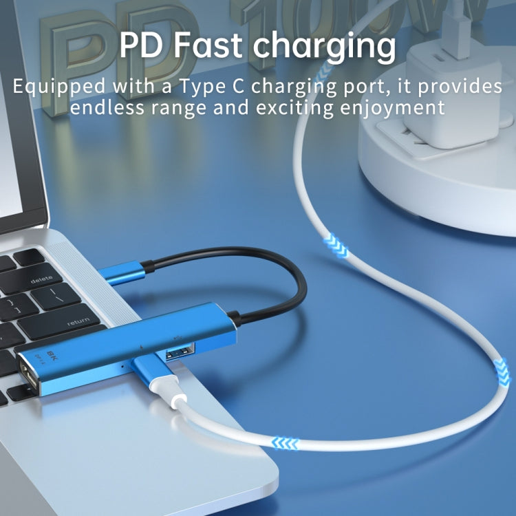 V264B 3 in 1 USB-C / Type-C to USB3.0 + PD3.0 + DP1.4 3-Ports Multi Splitter Adapter OTG HUB - HoMEdemic™ 