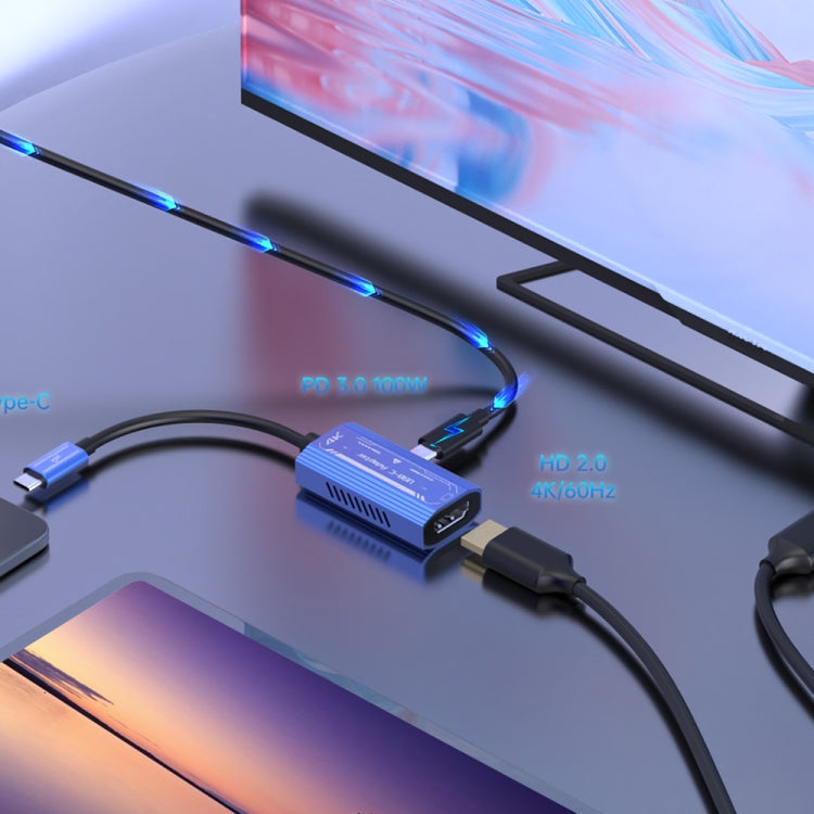 V278 4K 60Hz USB-C/Type-C to HDMI+USB-C/Type-C Video Adapter Cable - HoMEdemic™ 