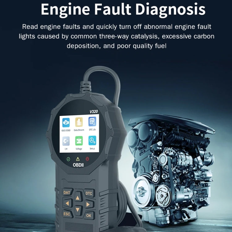 V320 Car OBD2 Diagnostic Instrument Fault Clear Code Reader - HoMEdemic™ 