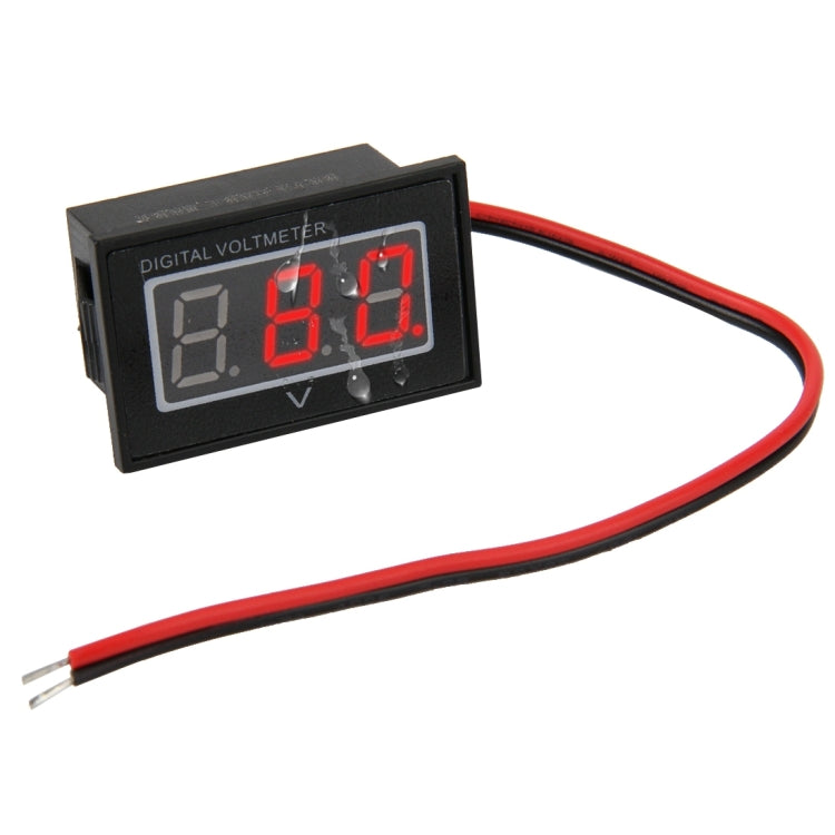V40D 2 Wires Red Light Display Mini Waterproof IPX4 Digital Voltage Meter, Measure Voltage: DC 15-120V, DT0001G, DT0001L, DT0001R - HoMEdemic™ 