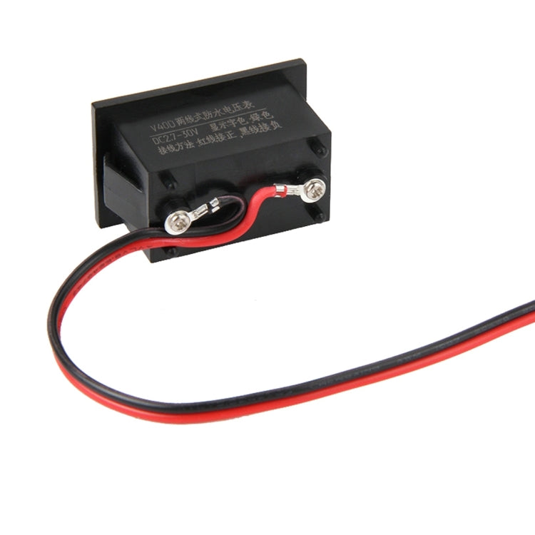 V40D 2 Wires Red Light Display Mini Waterproof IPX4 Digital Voltage Meter, Measure Voltage: DC 2.5-30V, DT0002G, DT0002L, DT0002R - HoMEdemic™ 
