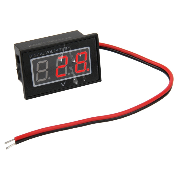 V40D 2 Wires Red Light Display Mini Waterproof IPX4 Digital Voltage Meter, Measure Voltage: DC 2.5-30V, DT0002G, DT0002L, DT0002R - HoMEdemic™ 