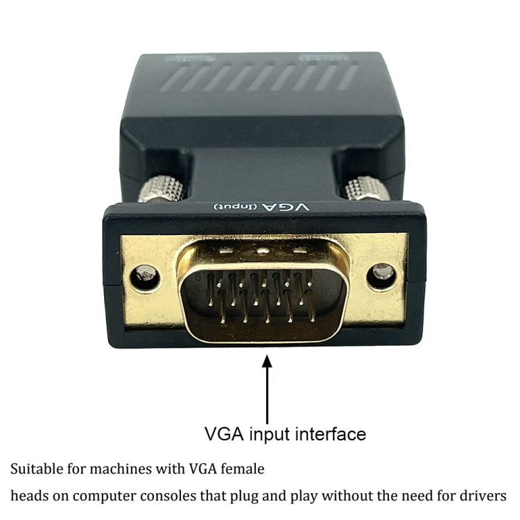 VGA to HDMI Projector HDMI Adapter With Audio Cable Computer HD Converter - HoMEdemic™ 