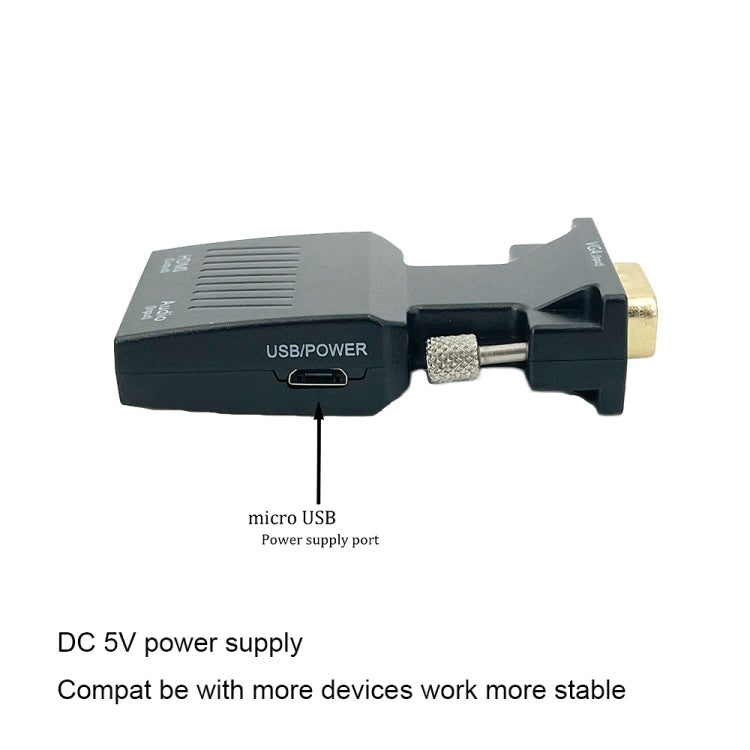VGA to HDMI Projector HDMI Adapter With Audio Cable Computer HD Converter - HoMEdemic™ 