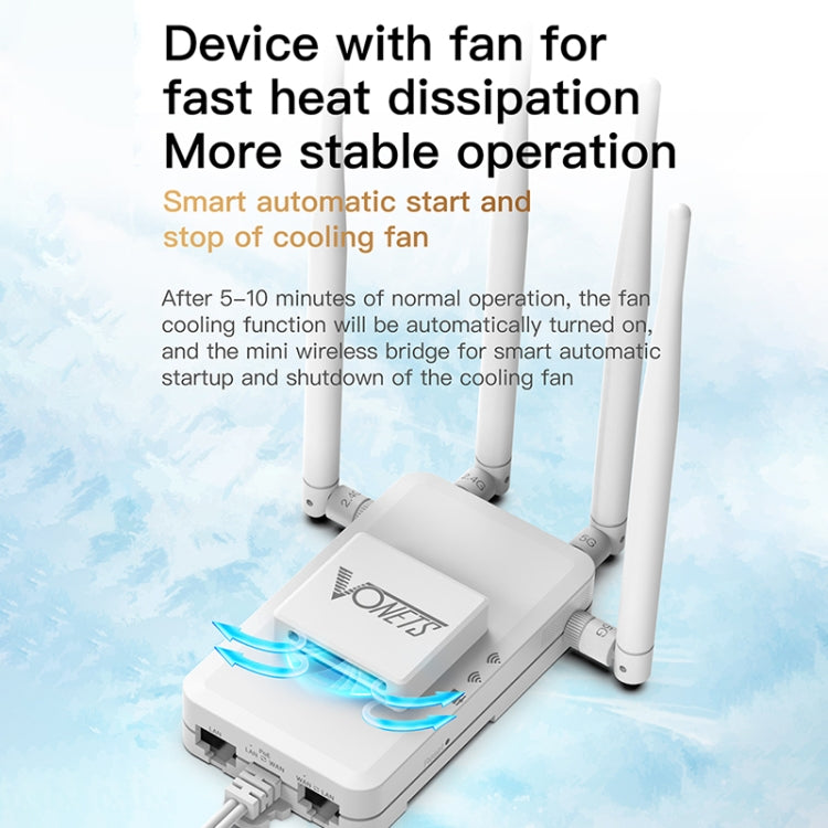 VONETS VAR1200-L 1200Mbps Wireless Bridge Built-in Antenna Dual-Band WiFi Repeater, With DC Adapter Set - HoMEdemic™ 