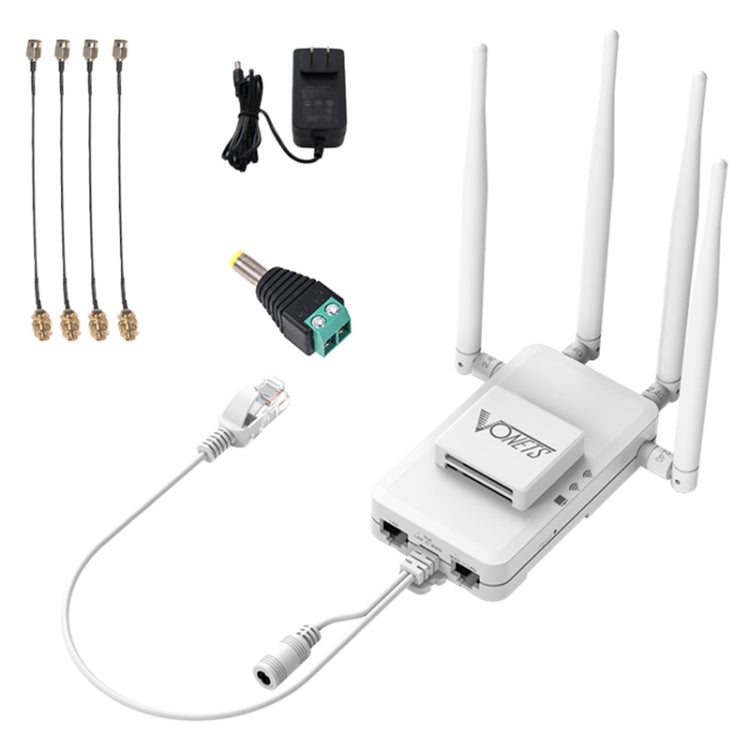VONETS VAR600-H 600Mbps Wireless Bridge WiFi Repeater, With Power Adapter + 4 Antennas + DC Adapter Set - HoMEdemic™ 