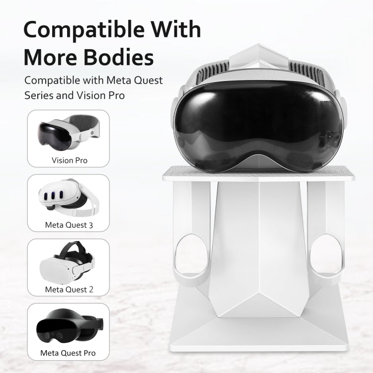 VR Headset Storage Display Stand For Apple Vision Pro / Meta Quest 3 / 2 / Pro(White) - HoMEdemic™ 