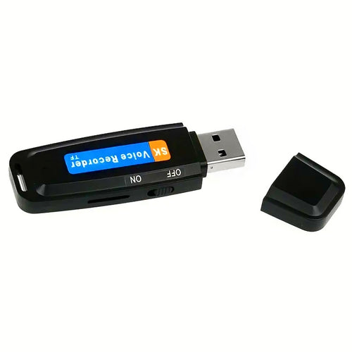 SK001 Rechargeable U-Disk Portable USB Voice Recorder, No Memory (Black) - HoMEdemic™ 