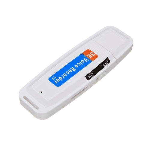 SK001 Rechargeable U-Disk Portable USB Voice Recorder, No Memory (White) - HoMEdemic™ 