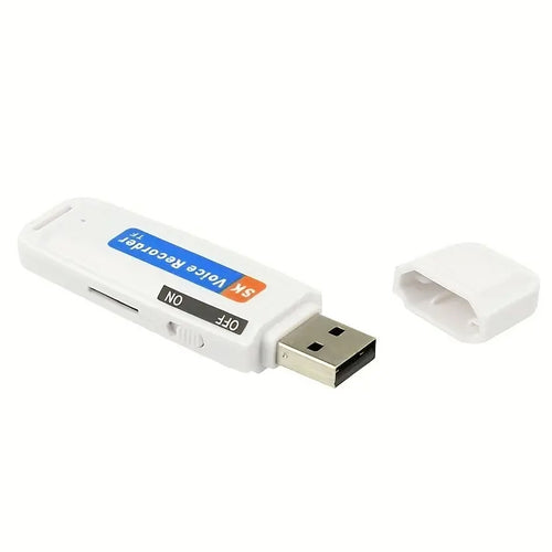 SK001 Rechargeable U-Disk Portable USB Voice Recorder, No Memory (White) - HoMEdemic™ 