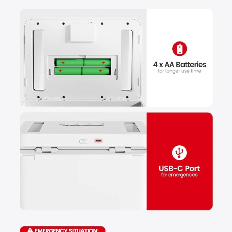 Vaydeer Metal Timed Self-Control Phone Lock Box With Child Lock And LED Display, Spec: Small White - HoMEdemic™ 