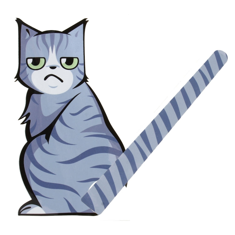 Vehicle Car Rear Windshield Window Wiper Reflective Self-Adhesive Cat Moving Tail Vinyl Decal Sticker, Frowning Cat, Smiling Cat - HoMEdemic™ 