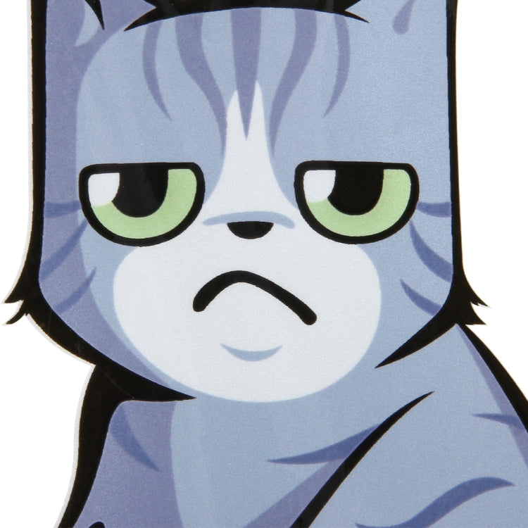 Vehicle Car Rear Windshield Window Wiper Reflective Self-Adhesive Cat Moving Tail Vinyl Decal Sticker, Frowning Cat, Smiling Cat - HoMEdemic™ 