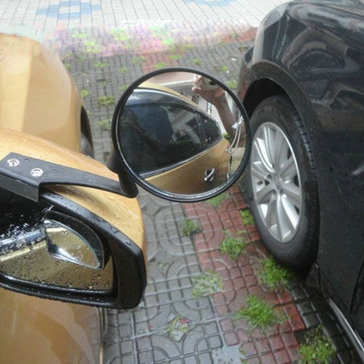 Vehicle Front Blind Area Wide-angle Adjustable Observation Mirror, Black Right Side, Silver Left Side - HoMEdemic™ 