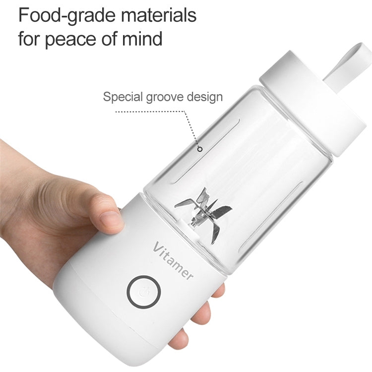 Vitamer USB Mini Portable Juicer Juice Blender Lemon Fruit Squeezers Reamers Bottle (White) - HoMEdemic™ 