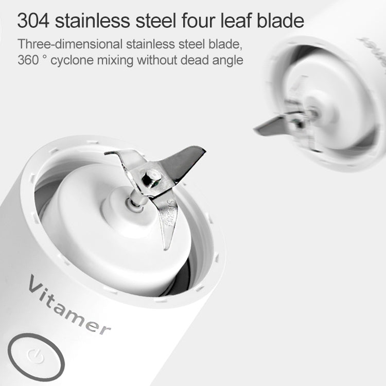 Vitamer USB Mini Portable Juicer Juice Blender Lemon Fruit Squeezers Reamers Bottle (White) - HoMEdemic™ 