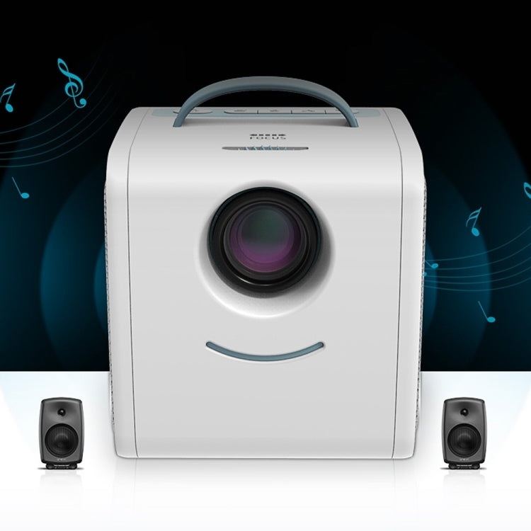 W-S1 10W Children Video Projector 30 Lumens HD 1080P LCD Technology, Support AV / USB / Mini SD Card / HDMI / Audio - HoMEdemic™ 