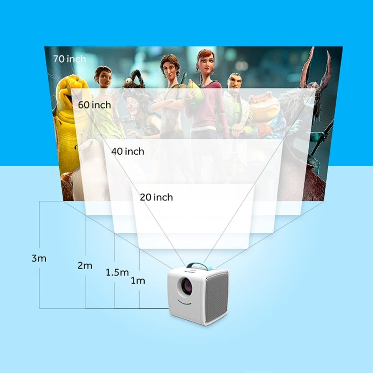 W-S1 10W Children Video Projector 30 Lumens HD 1080P LCD Technology, Support AV / USB / Mini SD Card / HDMI / Audio - HoMEdemic™ 