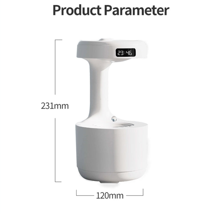 W1 LED Smart Display Anti-Gravity Water Drop Humidifier(White) - HoMEdemic™ 