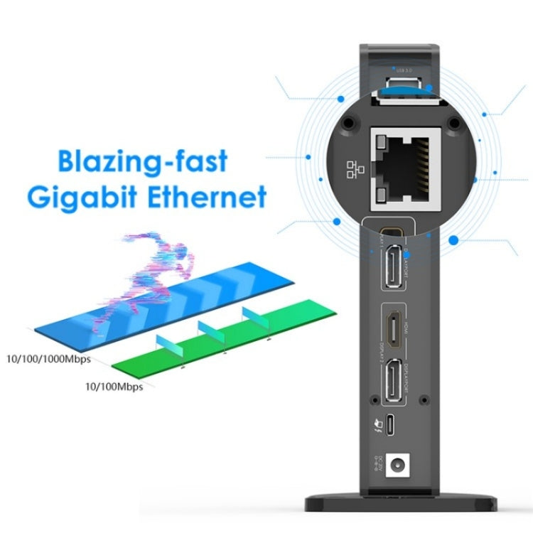 WAVLINK UG69PD5 USB-C HD 60Hz Monitor Adapter Dual 4K Display Docking Station, Plug:EU Plug - HoMEdemic™ 