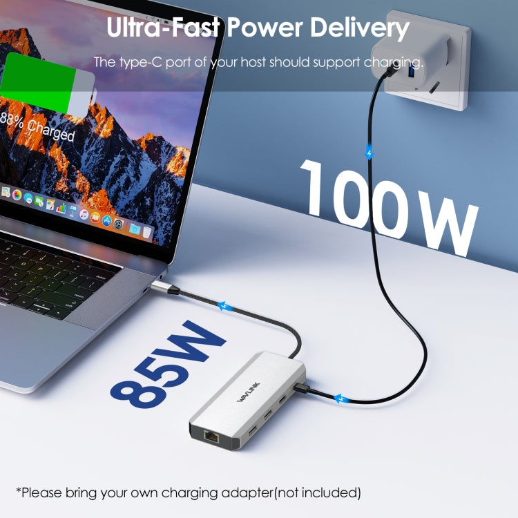 WAVLINK UMD306 12 in 1 Dual 8K Triple Monitor Multiport Adapter - HoMEdemic™ 