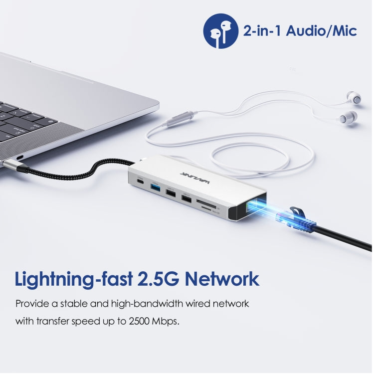 WAVLINK UMD306 12 in 1 Dual 8K Triple Monitor Multiport Adapter - HoMEdemic™ 