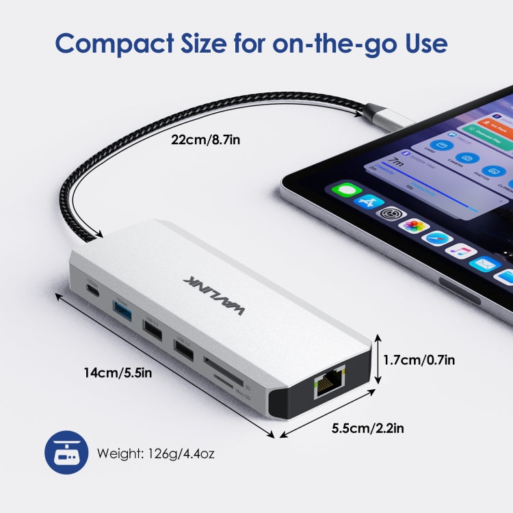 WAVLINK UMD306 12 in 1 Dual 8K Triple Monitor Multiport Adapter - HoMEdemic™ 