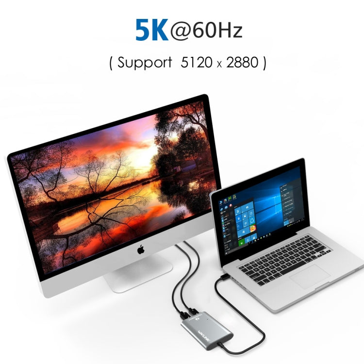 WAVLINK UTA21D DP 4K/5K/8K Video Thunderbolt 3 Type-C to Dual DisplayPort  Adapter - HoMEdemic™ 
