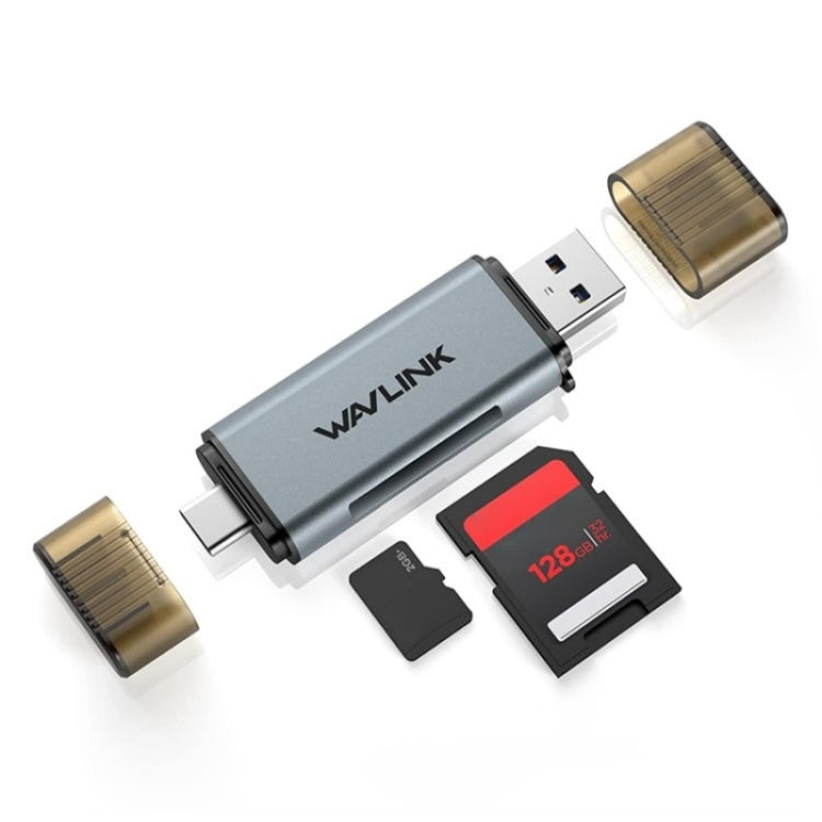WAVLINK WL-CR3002 Multi-Function Mini Aluminum Alloy Shell Type-C+USB3.0 SD/TF Card Reader - HoMEdemic™ 
