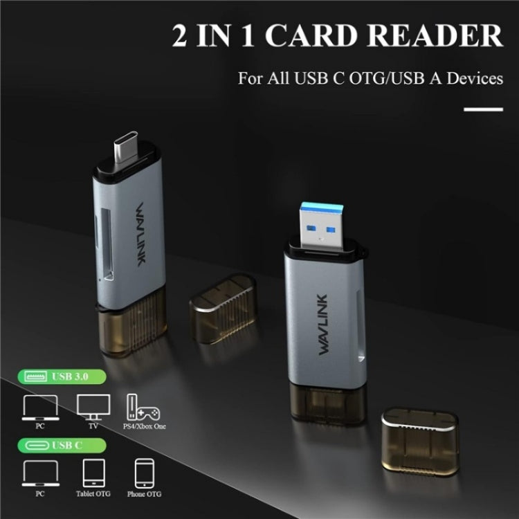 WAVLINK WL-CR3002 Multi-Function Mini Aluminum Alloy Shell Type-C+USB3.0 SD/TF Card Reader - HoMEdemic™ 