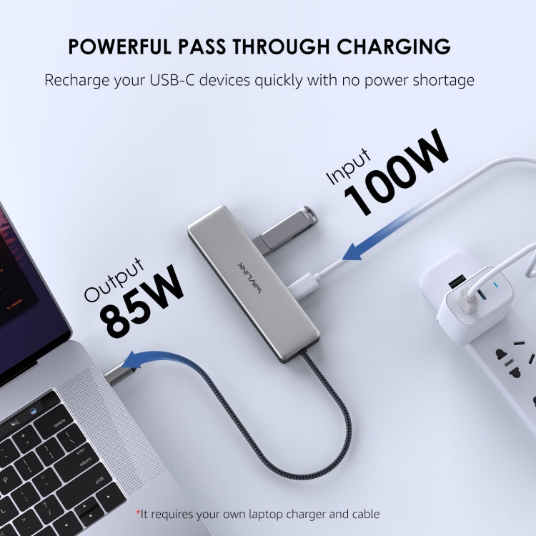 WAVLINK WL-UHP3411 10G Data Transfer Hub 4-in-1 Type-C to 4 USB-C 3.2 Gen2 Ports Adapter - HoMEdemic™ 