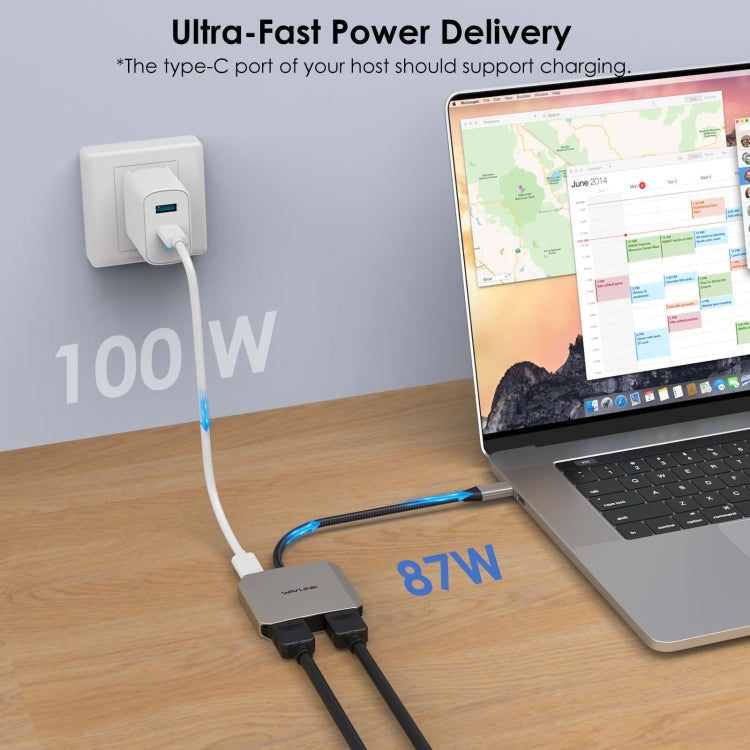 WAVLINK WL-UHP510Pro 4K/60Hz Video Converter USB-C Male to Dual HDMI Female Adapter - HoMEdemic™ 