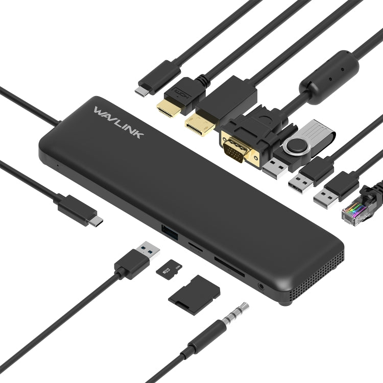 WAVLINK WL-UMD04 Portable USB-C to HD / DVI / VGA Slim Converter Type-C Hub Adapter - HoMEdemic™ 